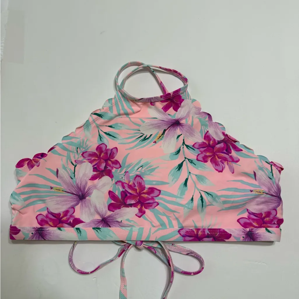 Ardene Floral Halter Tankini Swimsuit Bikini Set S/M - Image 2