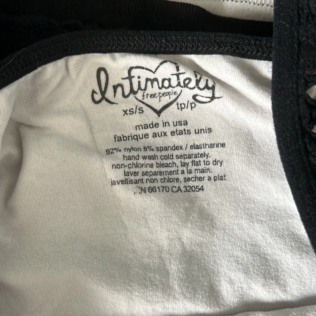 Free People Intimately Sweetheart Neck Bodycon Dress Black Size XS/S - Image 2