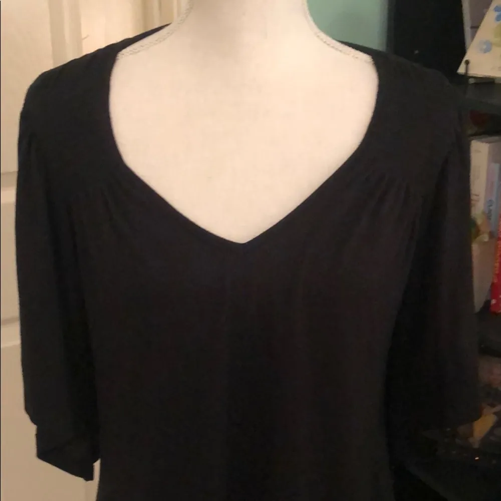 Faded Glory  EUC flowy sleeve vneck blouse - Image 3