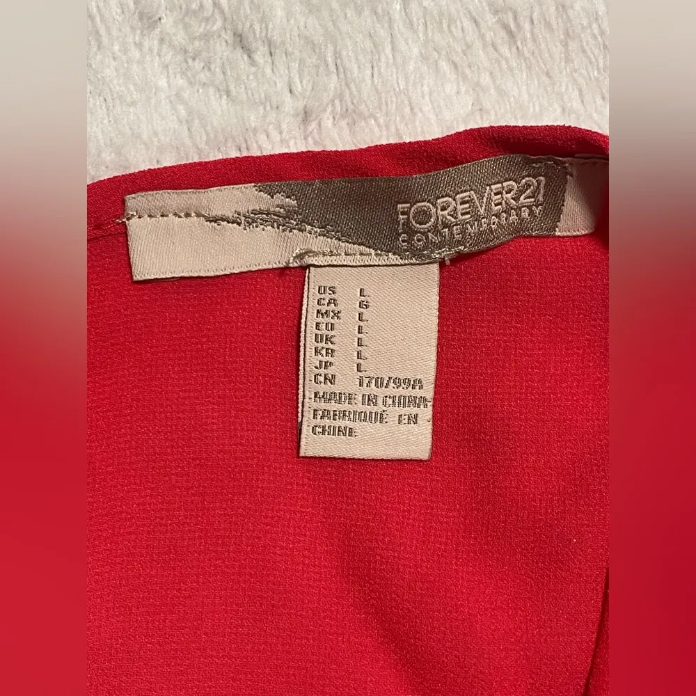 Forever 21 Hot Pink Peekaboo Lace Chiffon Mini Dress - Image 4