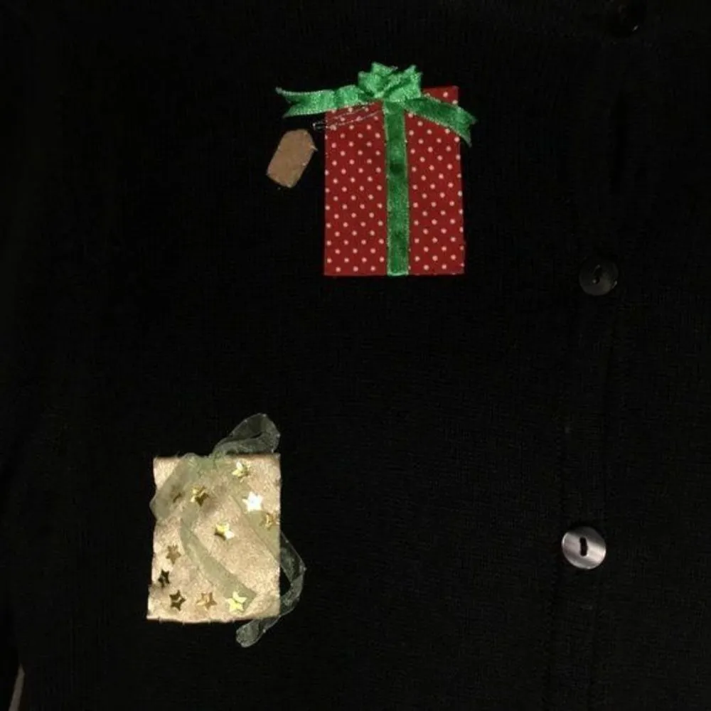 VTG Cambridge Dry Goods Handmade Christmas Presents Button up Cardigan Women's S - Image 8