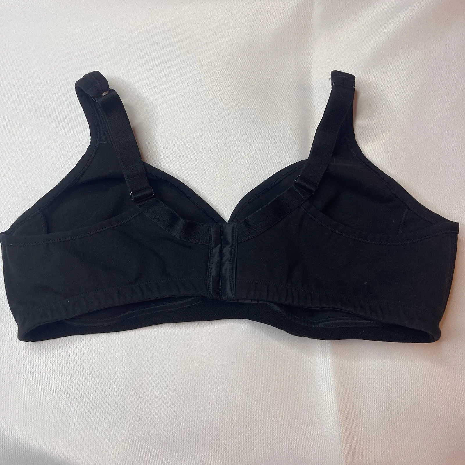 DELICATES Black Cotton  bra‎ Full Coverage No Underwire bra 44D - Image 2