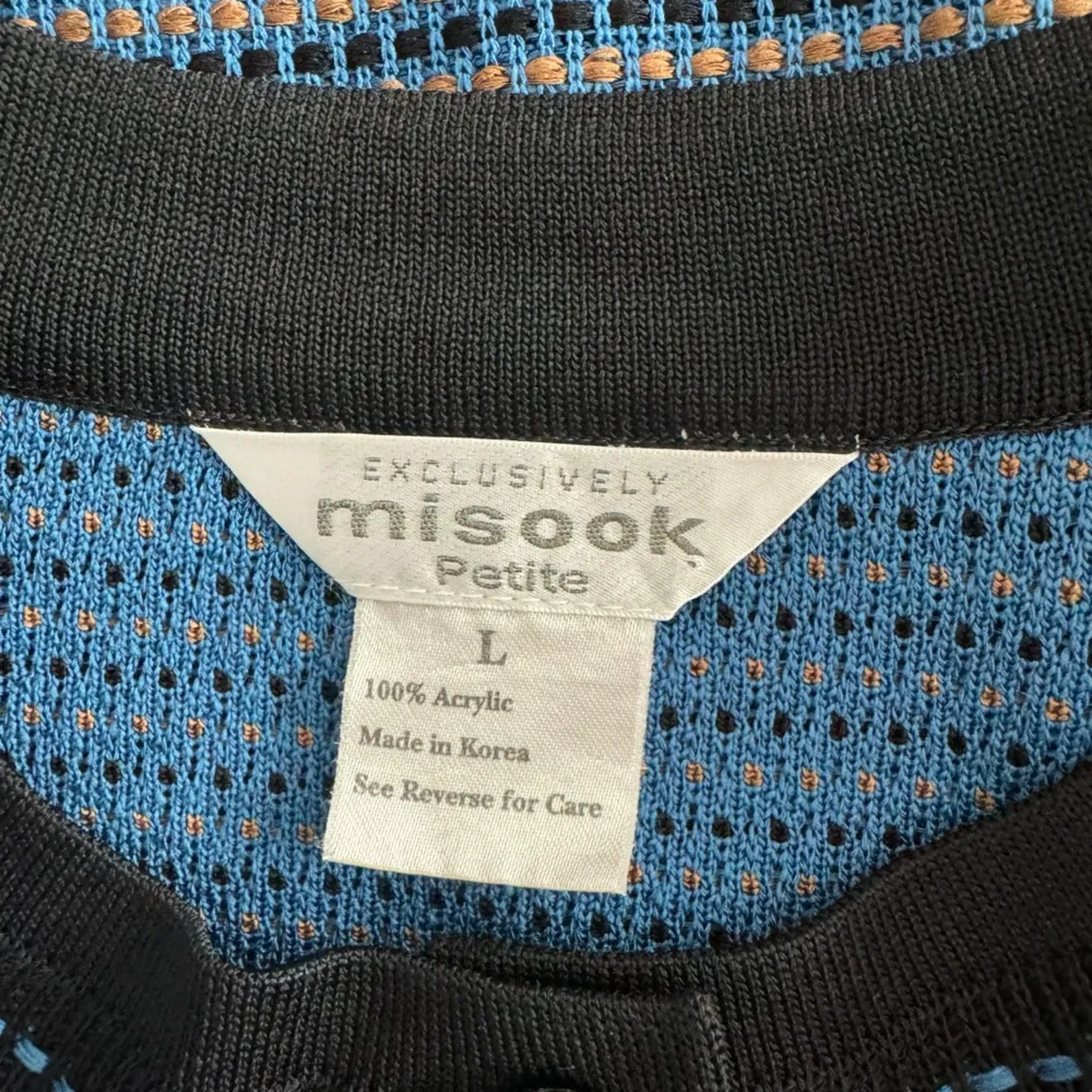 Misook Exclusively - Multi Blue Cardigan Sweater Sz L - Image 7