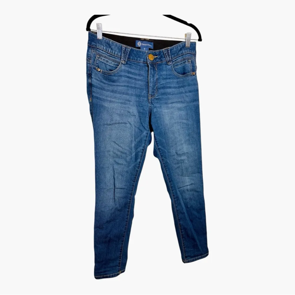 Democracy Medium Wash Ab Solution Crop Skinny Jeans Modern Casual Size 8 - Image 2