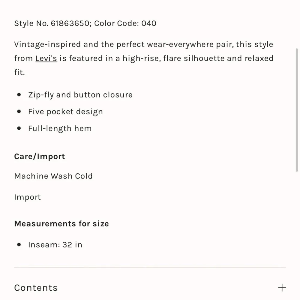 NWT Levi’s 70’s Flare High Rise Flare Jeans Premium Sonoma Walks Womens 29 $130 - Image 5