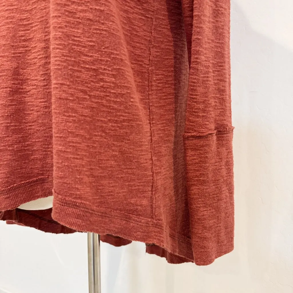 We The‎ Free Turtleneck Top Flyaway Split Back Free People Boho Red Size Small - Image 5