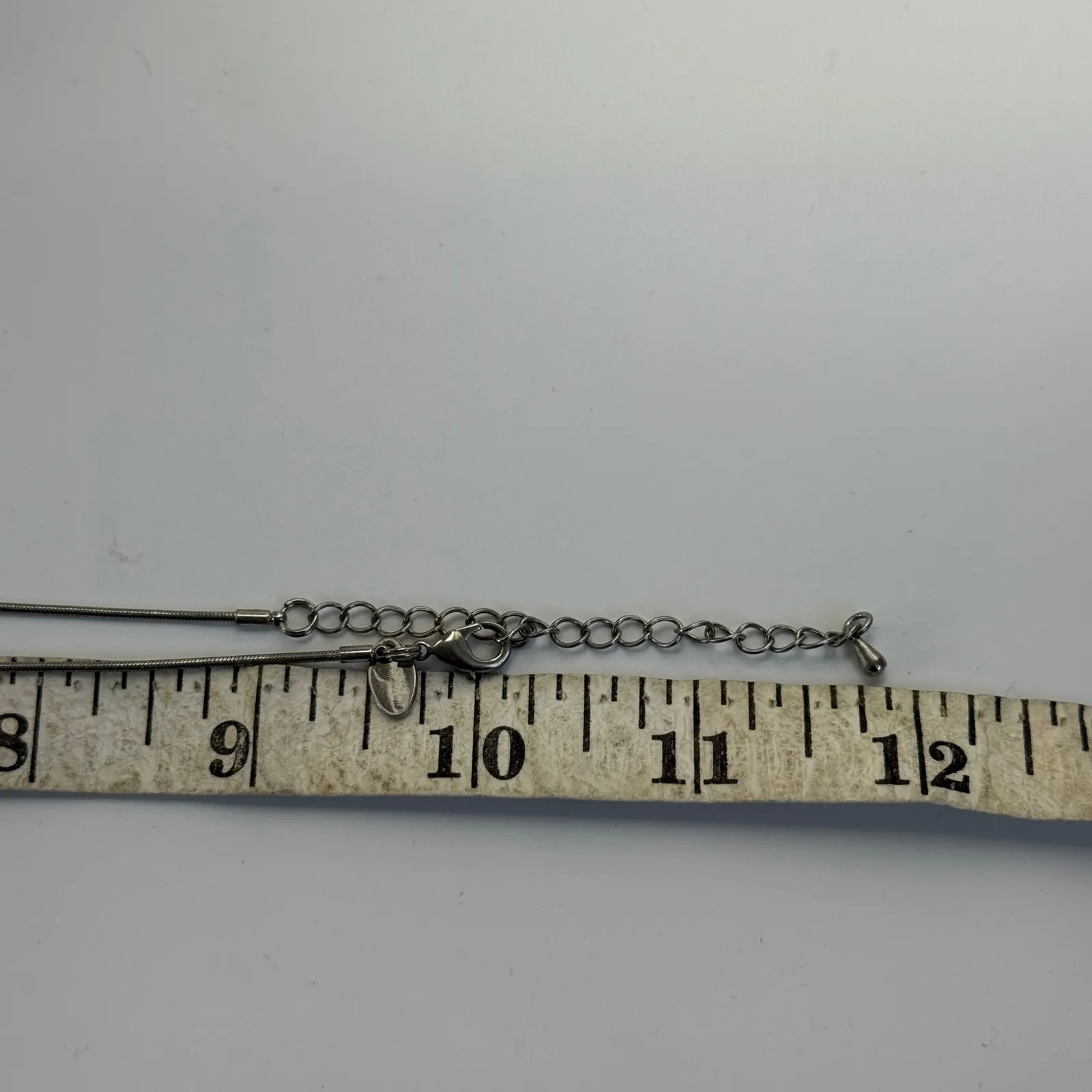 Lia Sophia Silver Tone Snake Chain Rectangle Reversible Pendant Necklace - Image 9