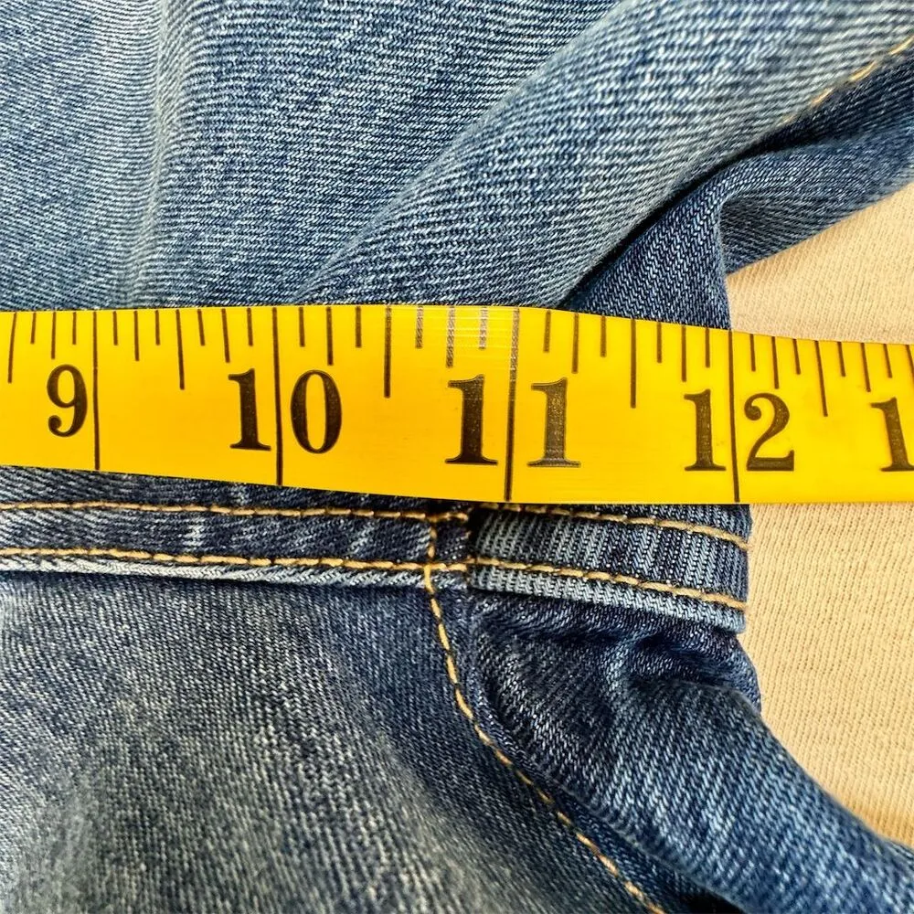 Women's Mary Jane High Rise Straight Ankle Jeans Size 29 Raw Hem - Image 12