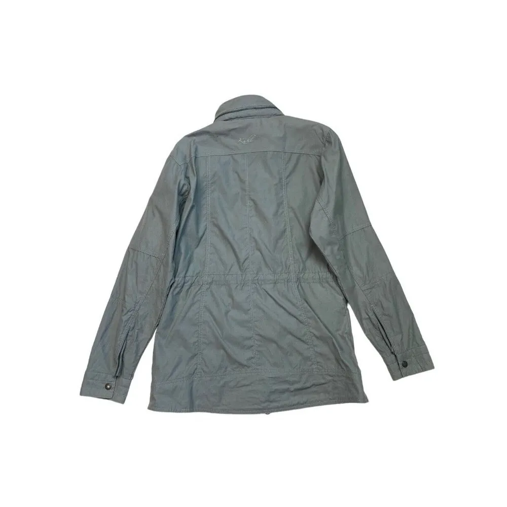 *Kuhl Rekon Jacket Womens Size Small Light Gray Safari Utility Zip Hood Outdoor - Image 3