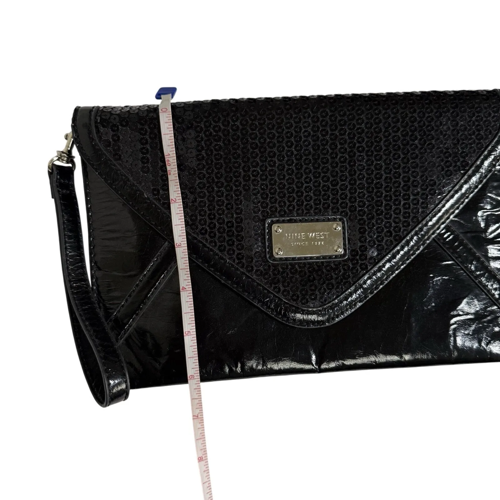 Nine West womens Patent Leather Envelope Clutch - Image 4