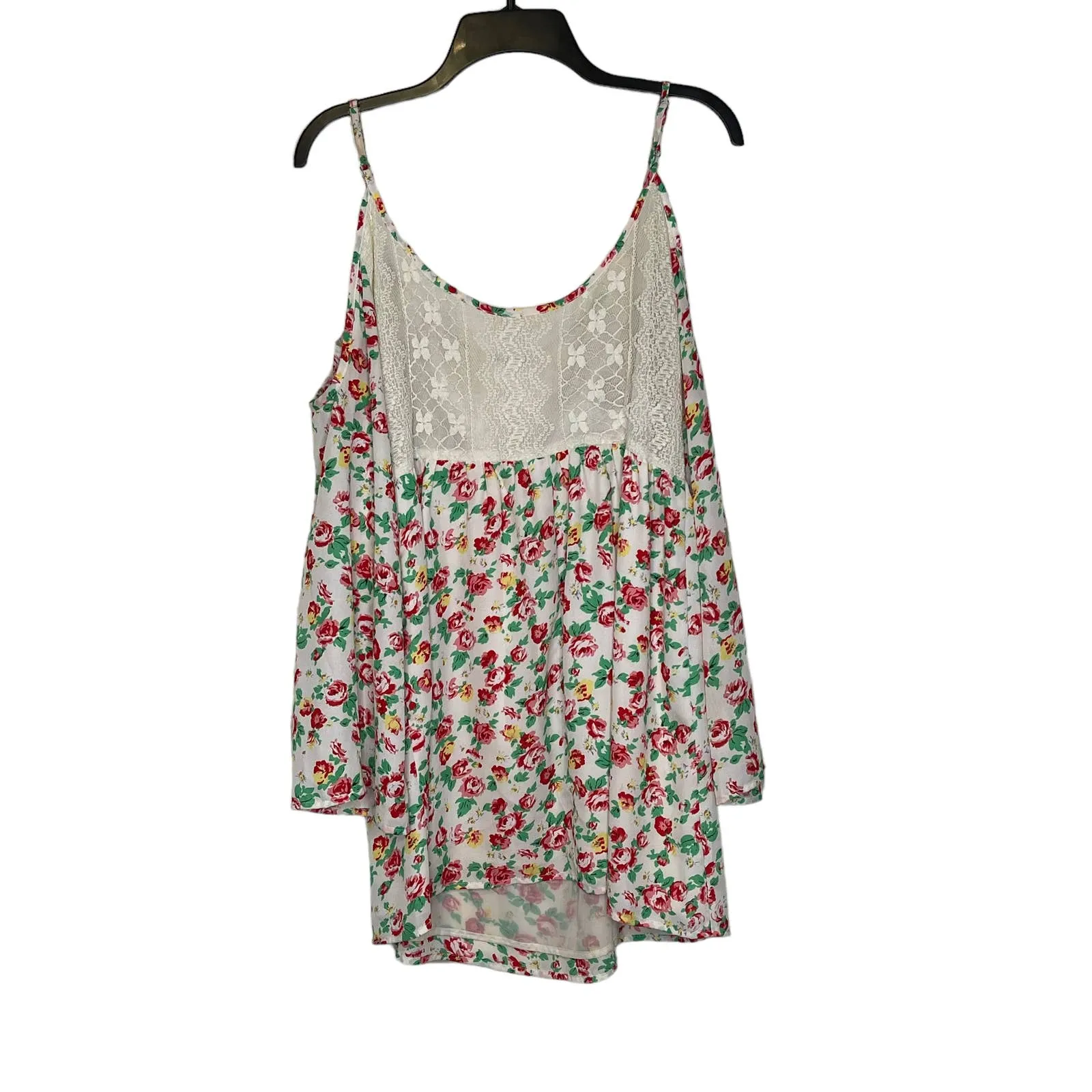 Altard State Cold Shoulder Floral‎ Boho Mesh Lace Flowy Tunic Top Small Women - Image 8