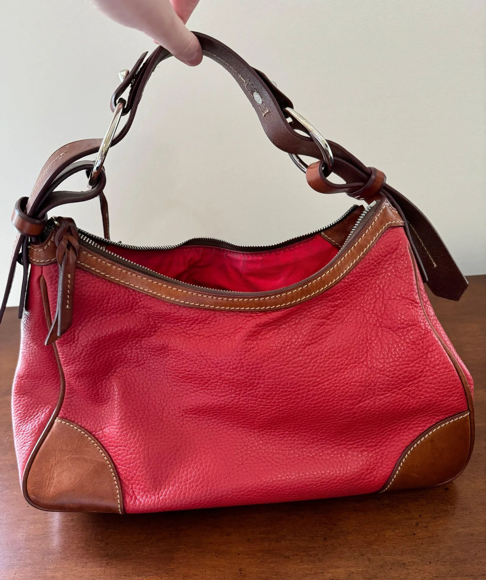 Red Leather Bag - Image 2
