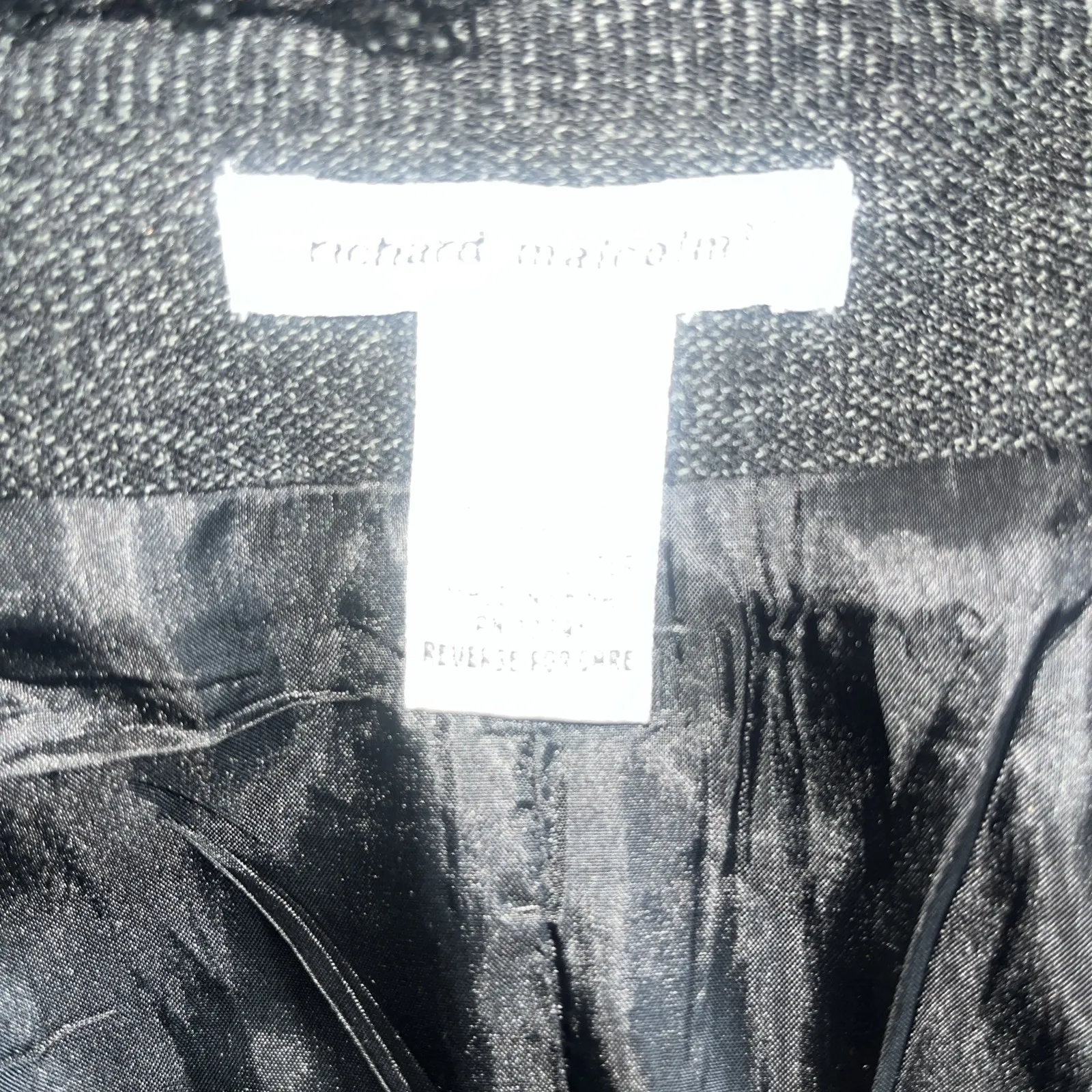 Richard Malcom Frayed Aline Dark Academia Career Work Lined Skirt Size 12 - Image 4