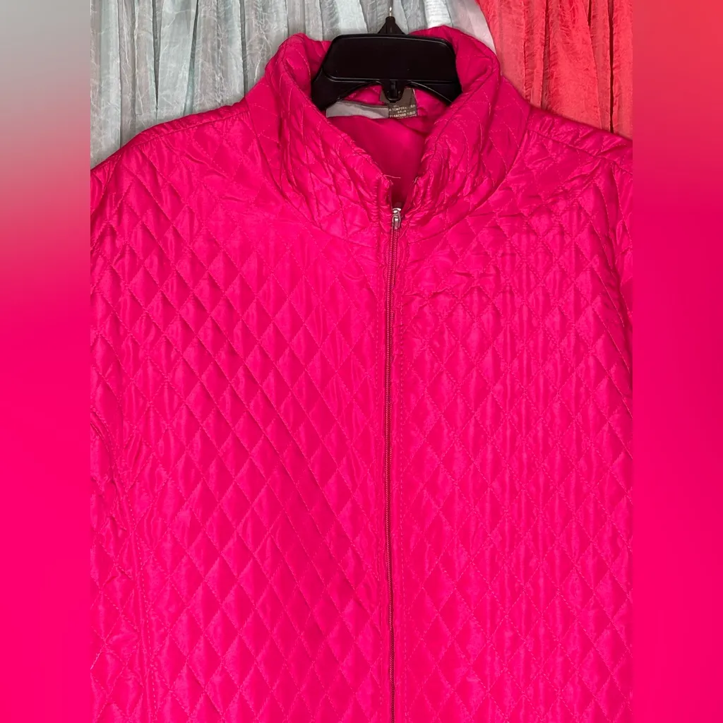 Jane Ashley Vibrant Pink Quilted Jacket - Image 2
