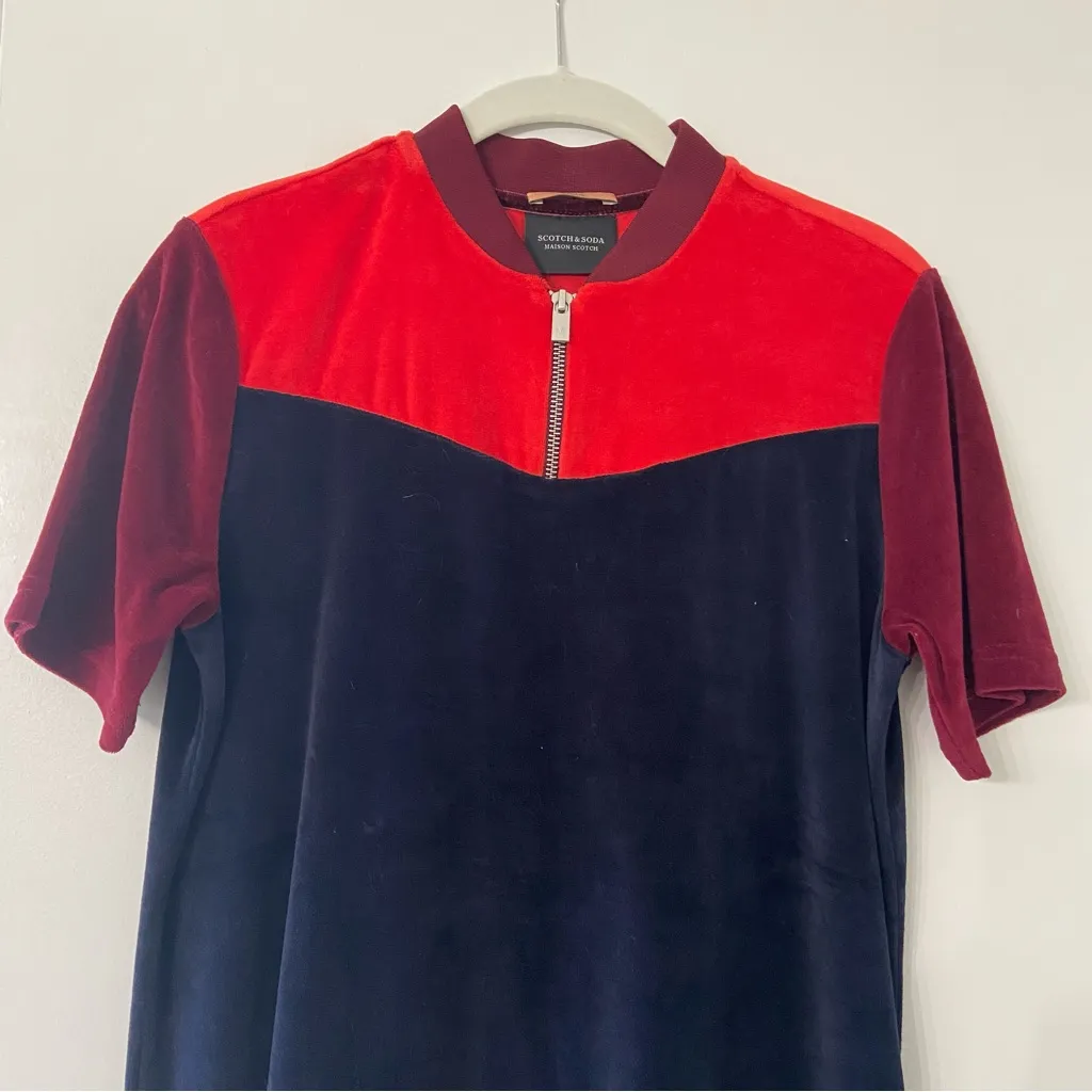 SCOTCH & SODA Maison Scotch Velvet Mini Dress Small - Image 4