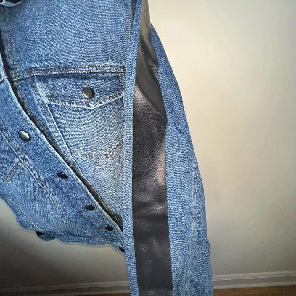 Soncy Plus Denim Teddy Collar Jean‎ Jacket (Soncy size 3X) Blue - Image 4