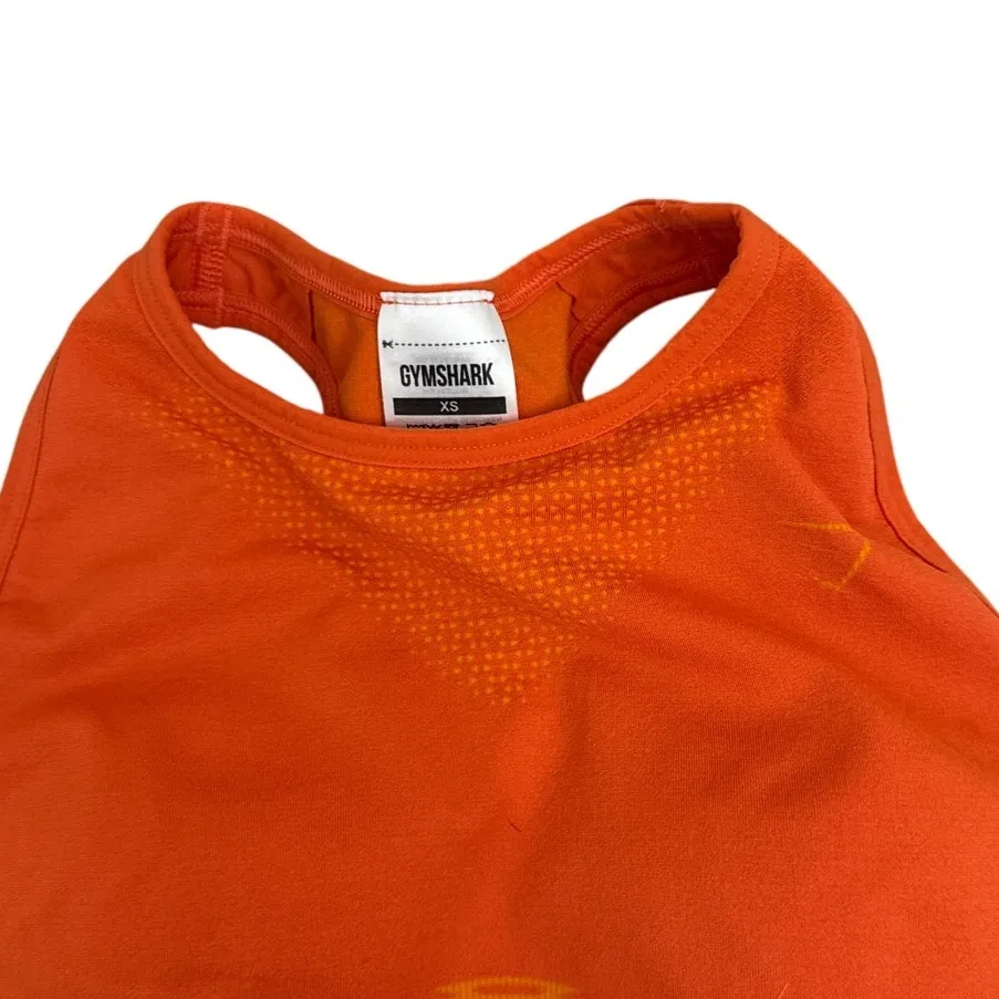 GYMSHARK Apex Medium Support Athletic Seamless Orange Sports Bra Size Women's XS - Image 3