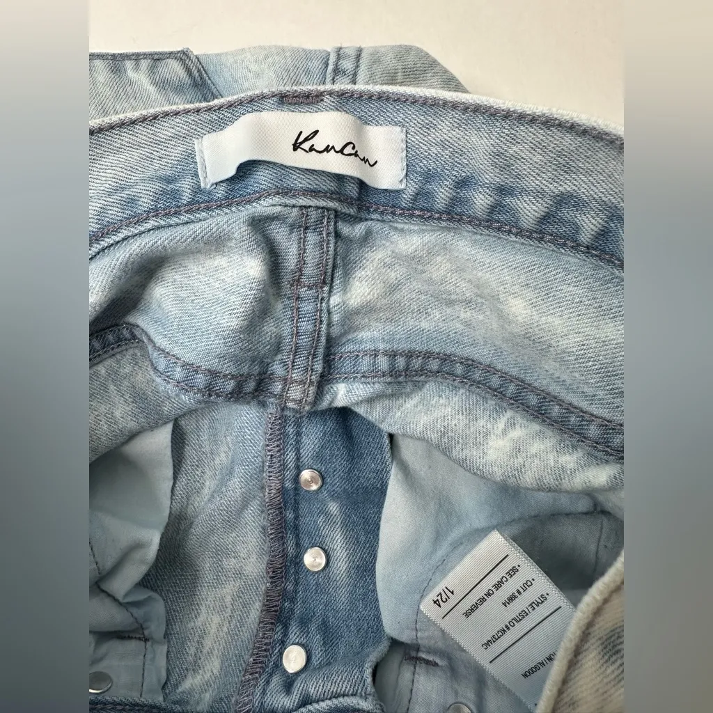 Kancan Women Jeans‎ Size 24 Acid Blue Distressed High Rise 90s Boyfriend Denim - Image 9
