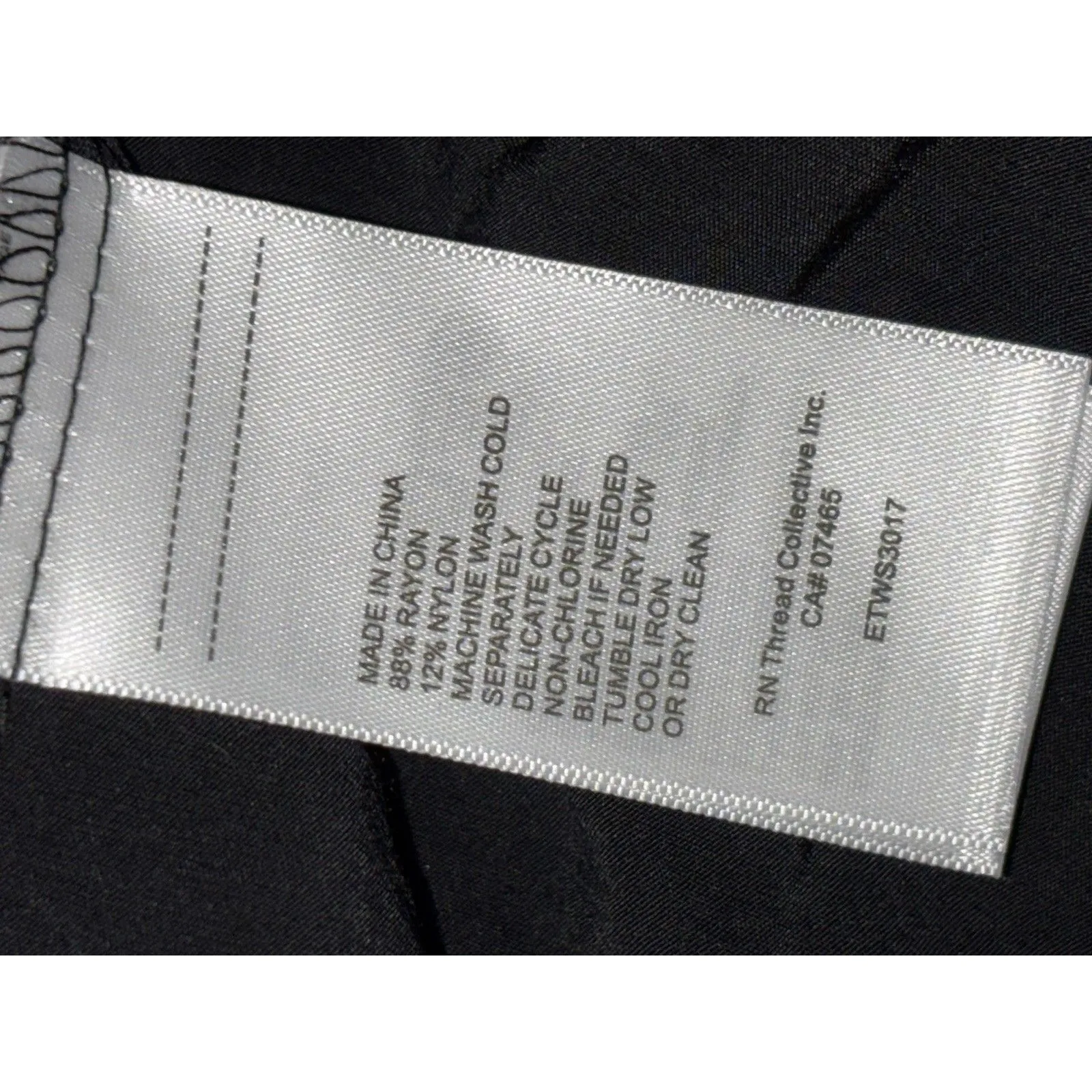 Ellen Tracy Women Black Casual Split Neck Tiered Sheer Flared Ruffled Dress M - Image 15