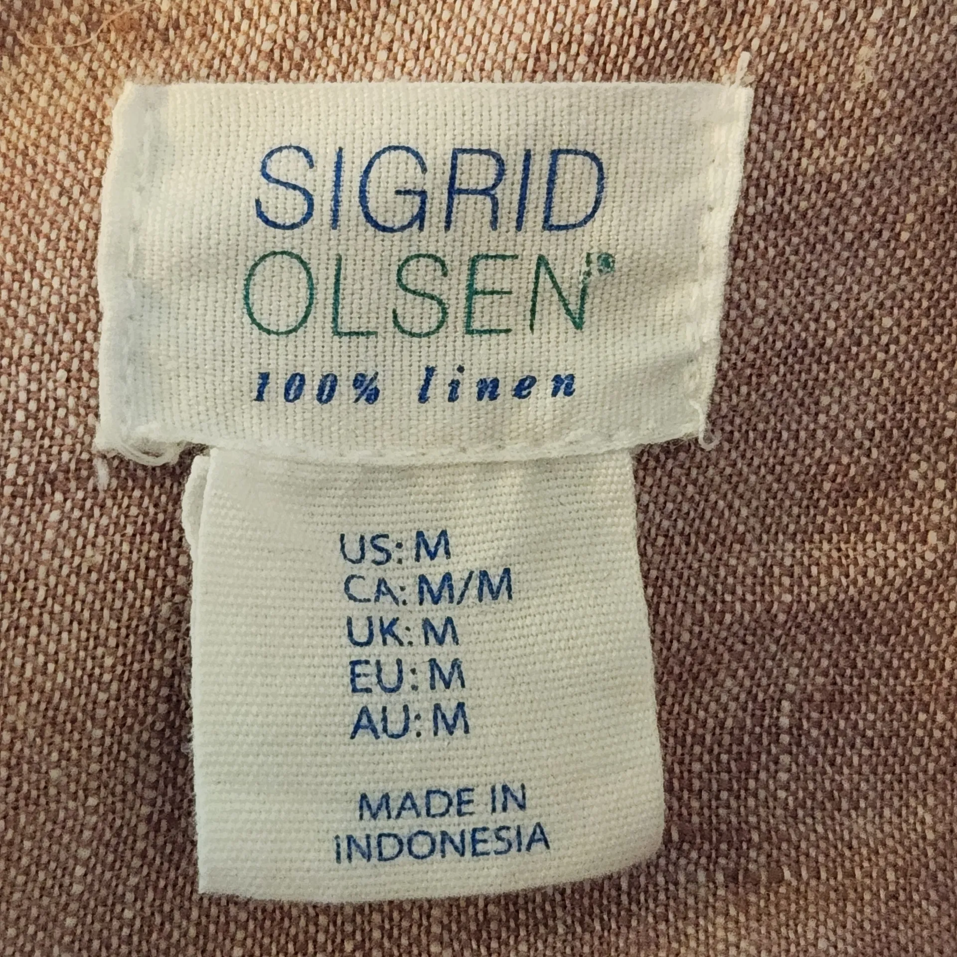 Sigrid Olsen Mauve Button-Down Linen Shirt Size Medium Linen Button-up Top - Image 5