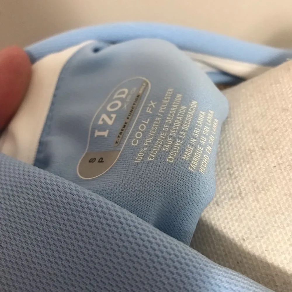 Izod Powder Blue golf shirt sleeveless - Image 6