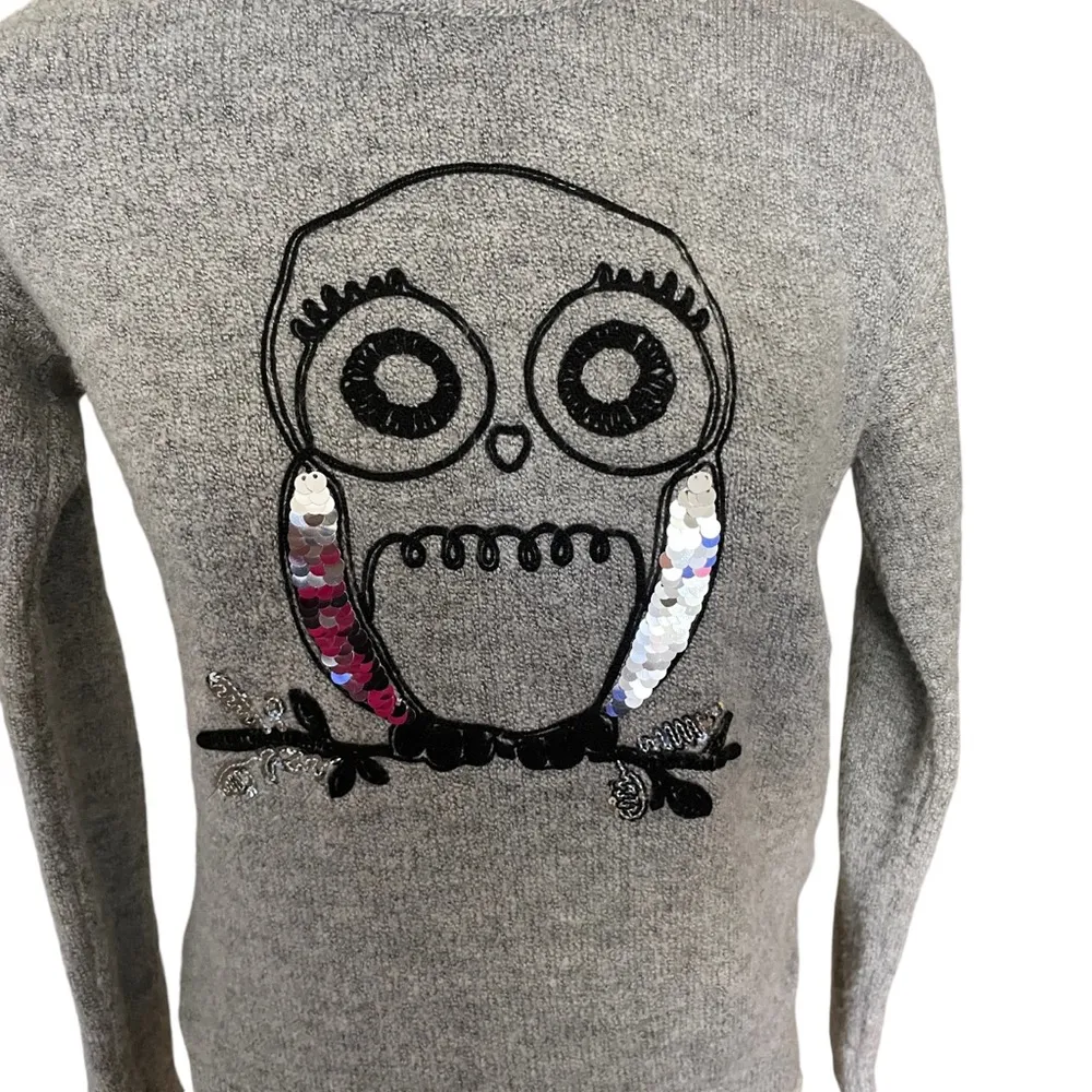 LCW‎ Young Owl Sweater Size XS Gray - Image 4