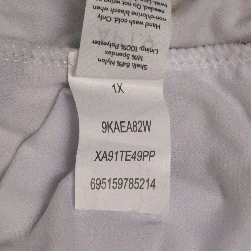 NWT Apt. 9 Batik Halter Tankini Top Multicolor Tropical Ruched Size 1X New - Image 6