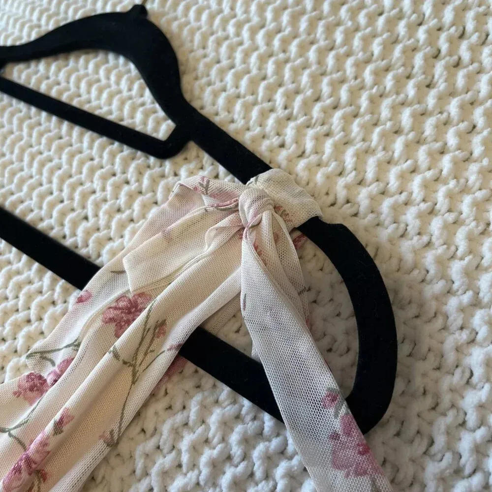 NWT Coquette Dress Cottage Floral Ruffle Fairy‎ White Pink Large Romantic Lover - Image 10