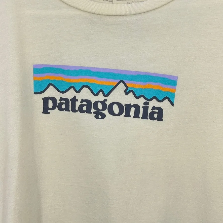 Patagonia Organic Cotton T Shirt XL Yellow Mountain Logo Casual Lightweight - Image 3