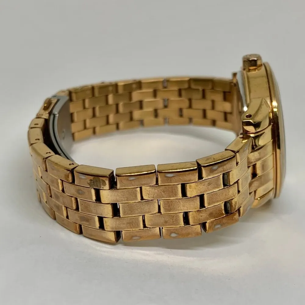 Relic women’s rose gold tone wrist watch 35mm case rhinestones dial 7.5” running - Image 5