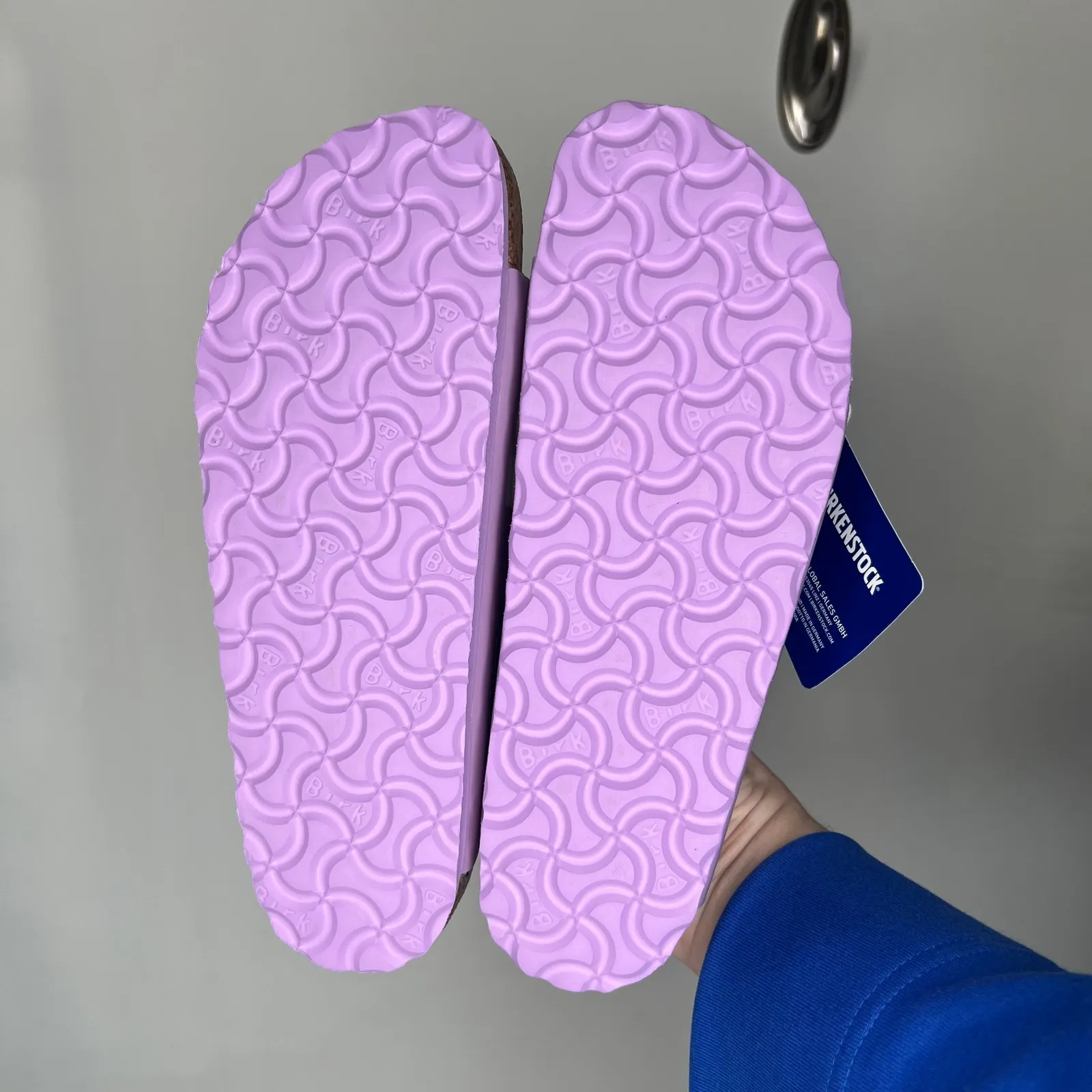 Birkenstock Purple Lavender Big Buckle Arizona High Shine Leather Sandal 37 - Image 6