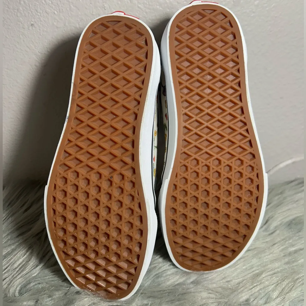 Vans Old Skool Poppy Floral Cream Skate Canvas Sneakers Size 6W / 4.5Men - Image 9