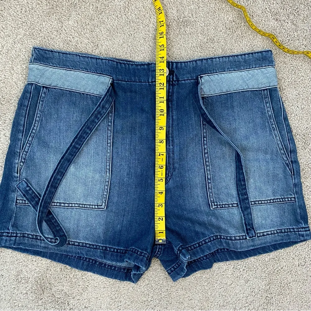 Hudson Belted Paperbag Denim Shorts In Heatwave 31 - Image 12