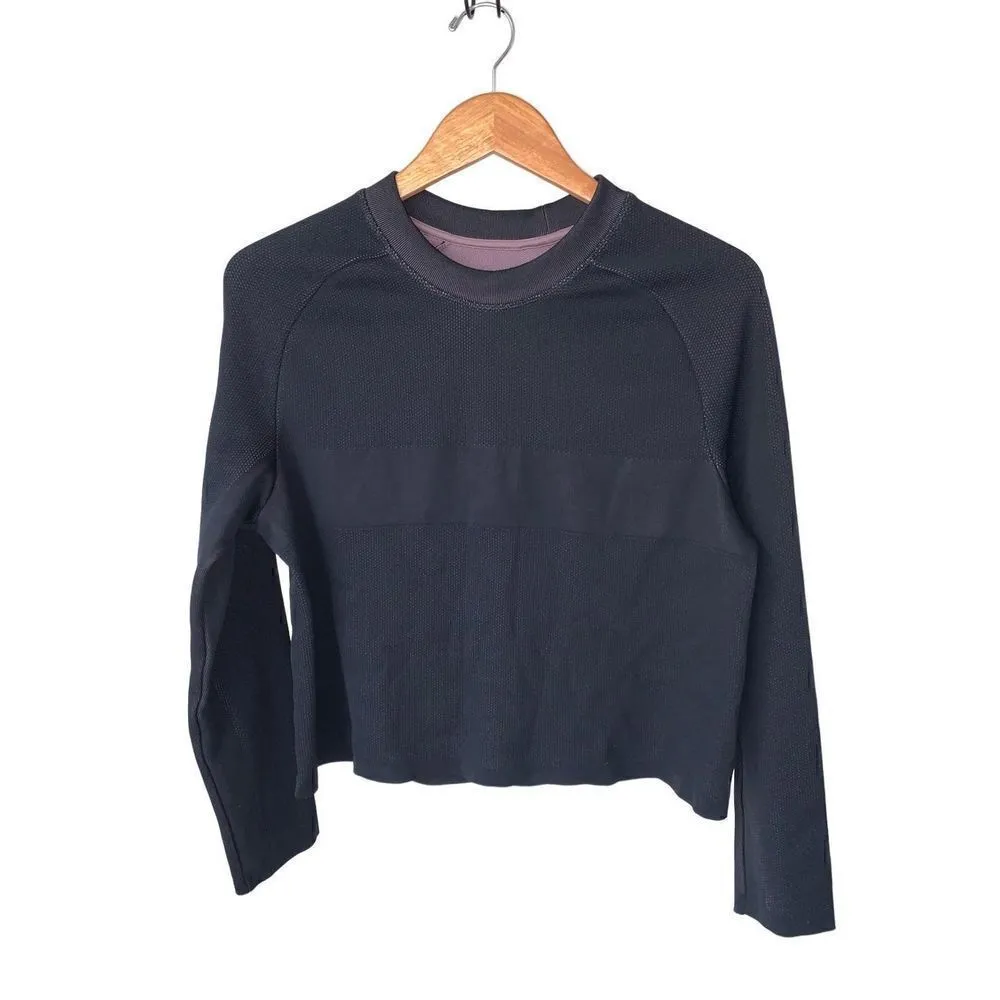 Athleta Black Turbo Seamless Sweatshirt size L - Image 3