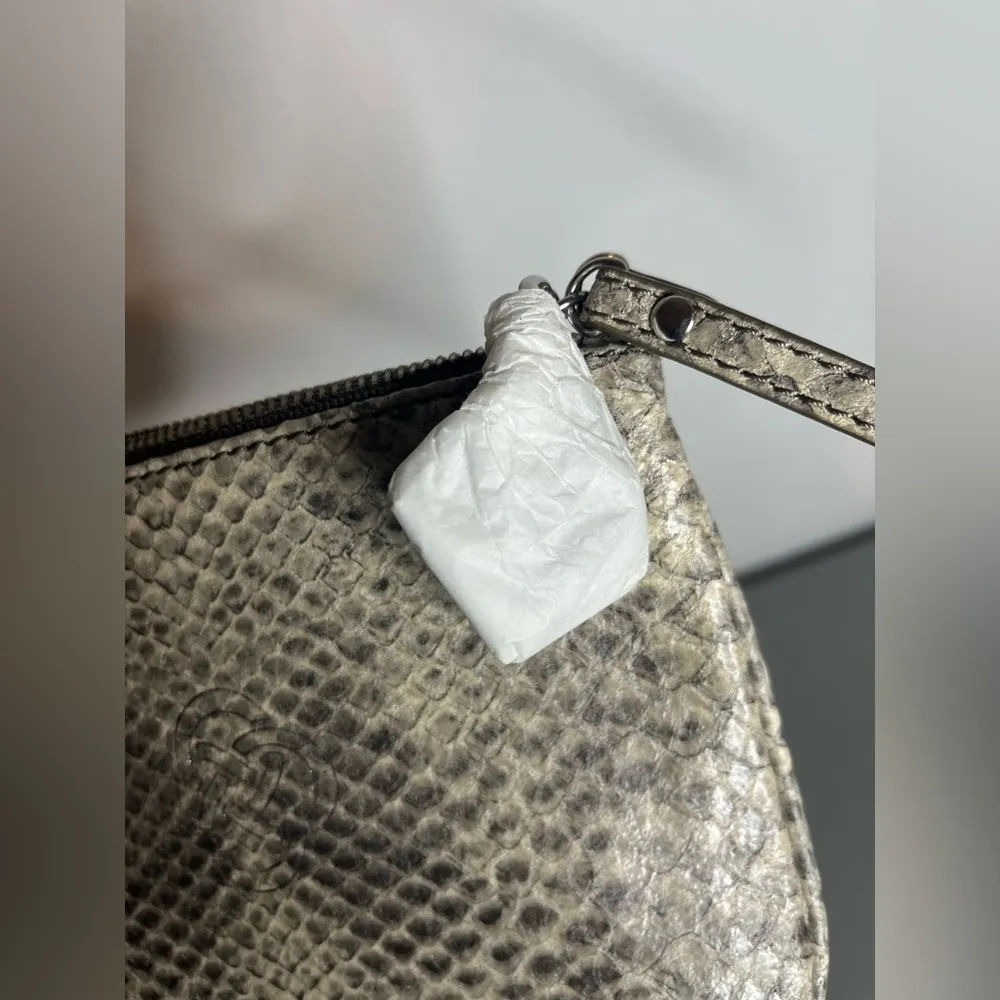 Stella & Dot Mini Snakeskin All You Can Fit Zipper Coin Purse Wristlet NEW - Image 11