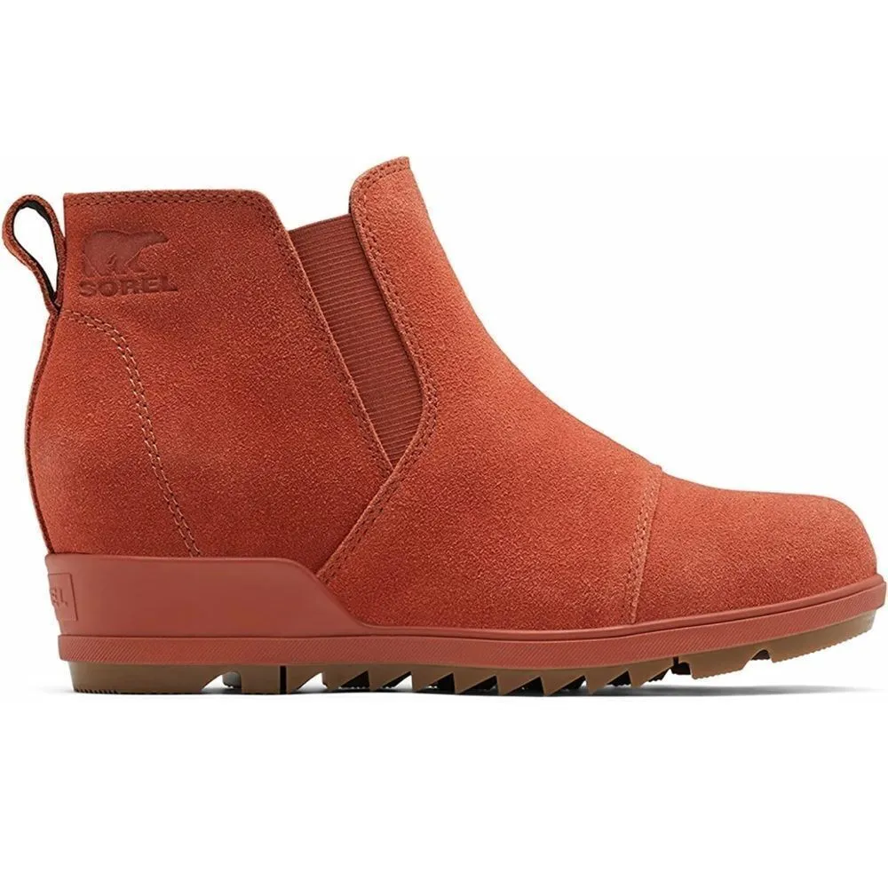 SOREL Evie Pull-On Bootie — Waterproof Suede Leather Wedge Ankle Booties - Image 3