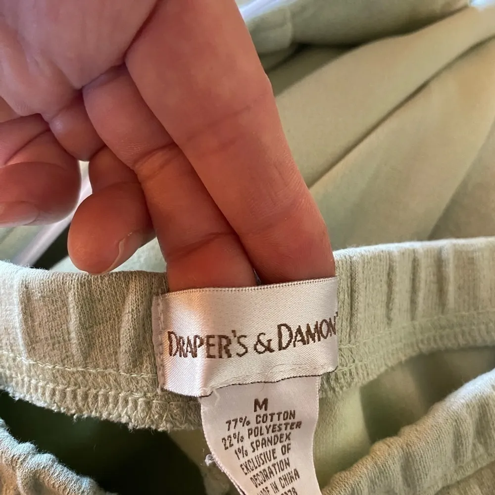 Drawers & Damon Sage green cotton blend lounge set Athleisure Loungewear Size M - Image 14