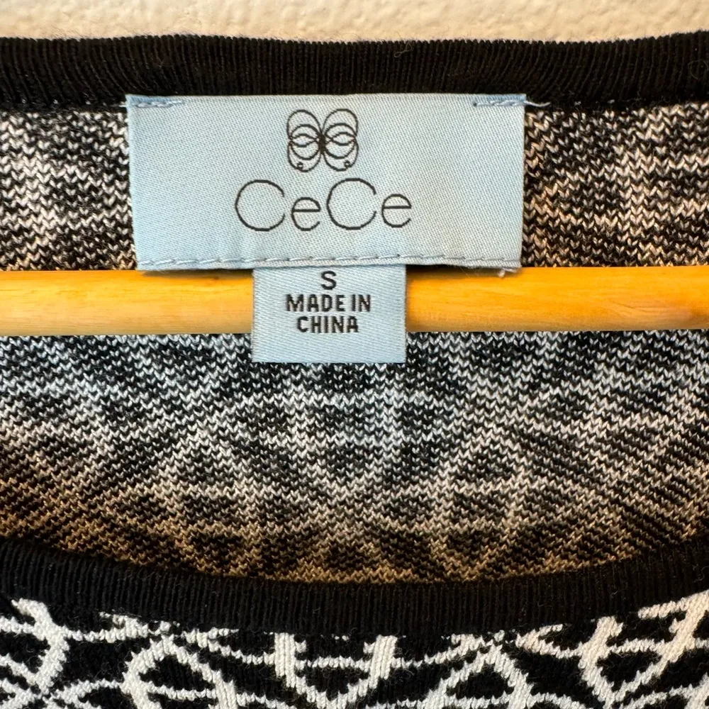 • CeCe • Women’s black and white knit dress size Small - Image 2