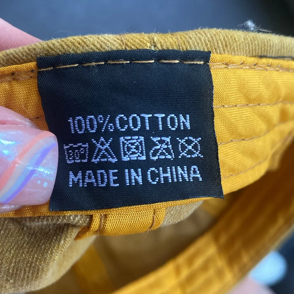 American Flag Baseball Hat Canvas Dad Hat USA Monogram Mustard Yellow Cotton Red - Image 9