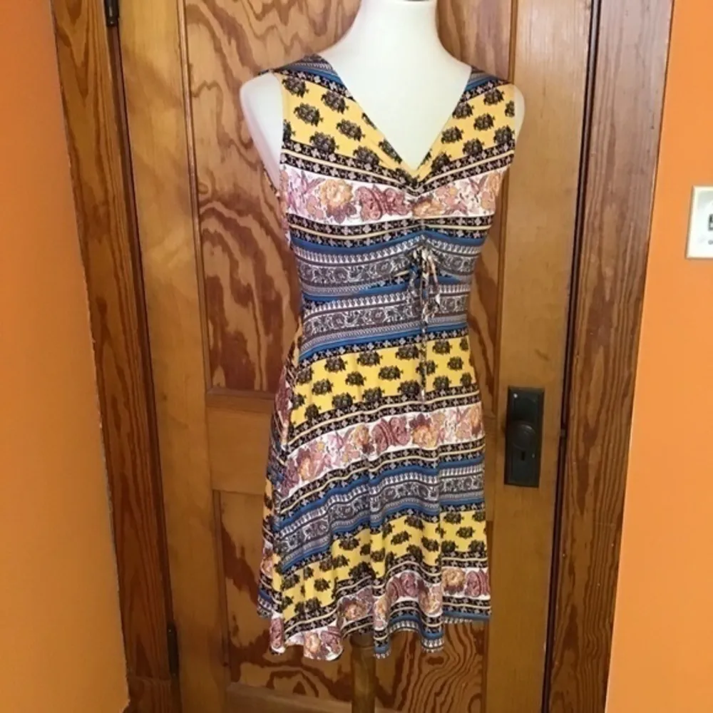 Lily Rose Bright sexy striped hippie chic mini dress - Image 8