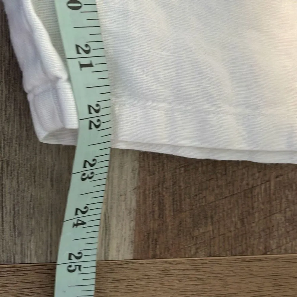 Charter Club Weekend Womens‎ Linen Patch Pocket Casual Cropped Pants White XL - Image 11