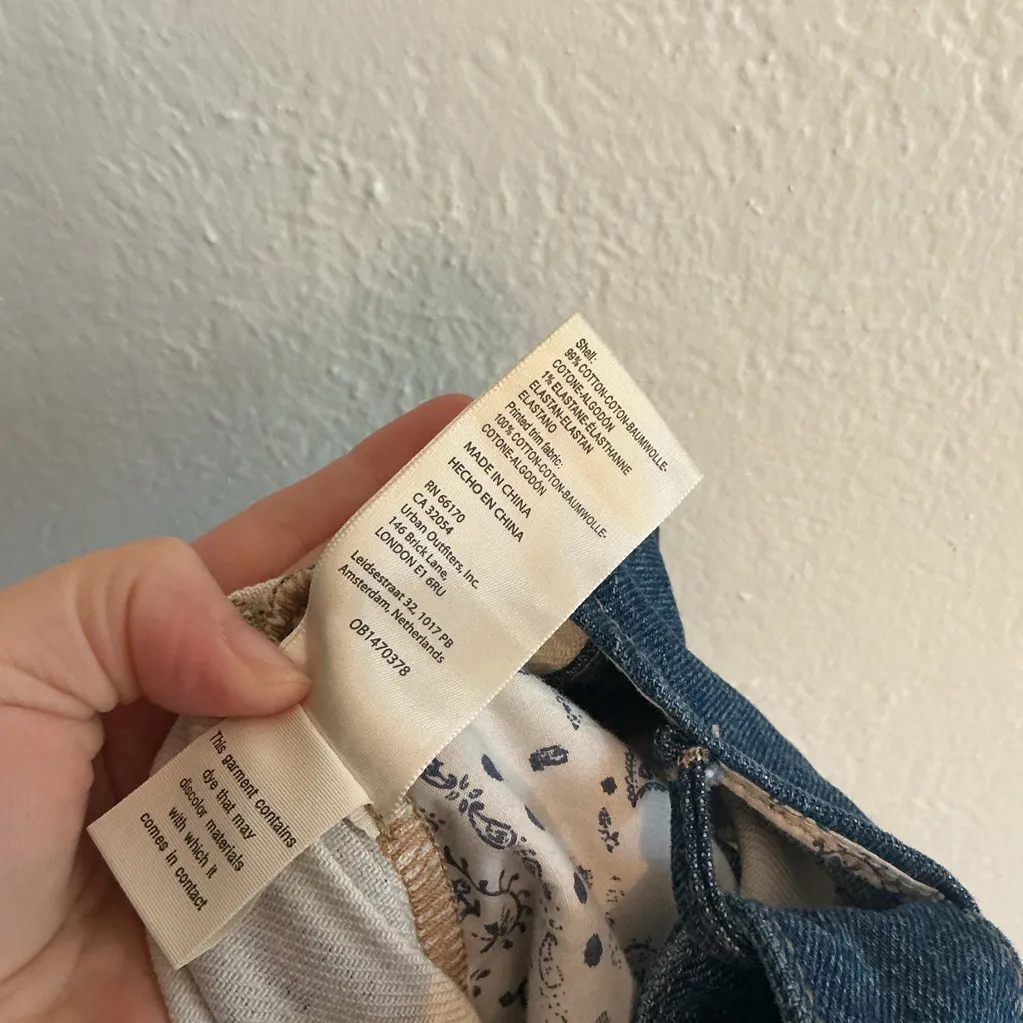 NEW FREE PEOPLE DALLAS FLAG PRINT DENIM JEANS JUMPSUIT FLARE OVERALLS - Image 11