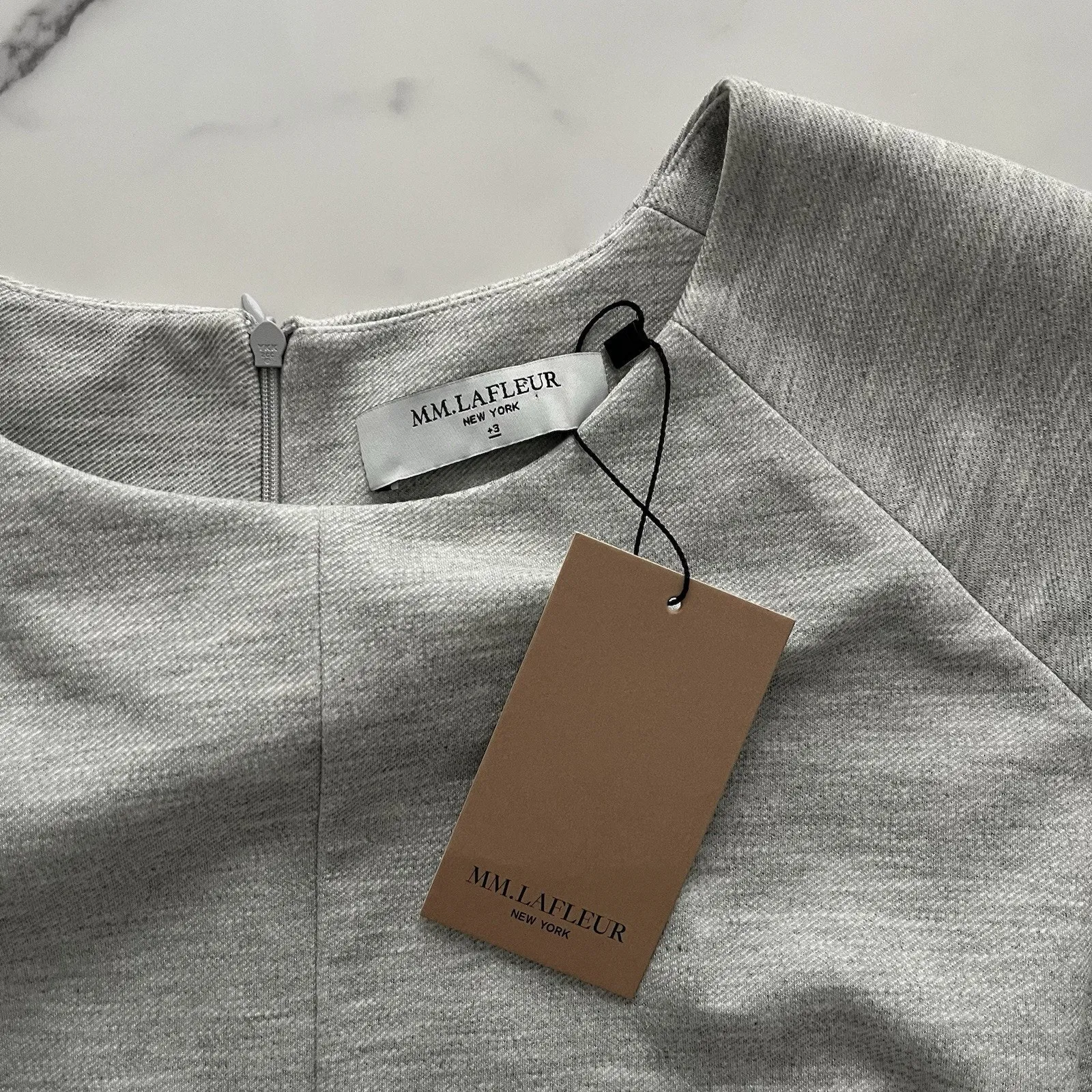 M.M Lafleur Katie Twill ponte dress light Heather gray Size 22 Minimalist Chic - Image 6