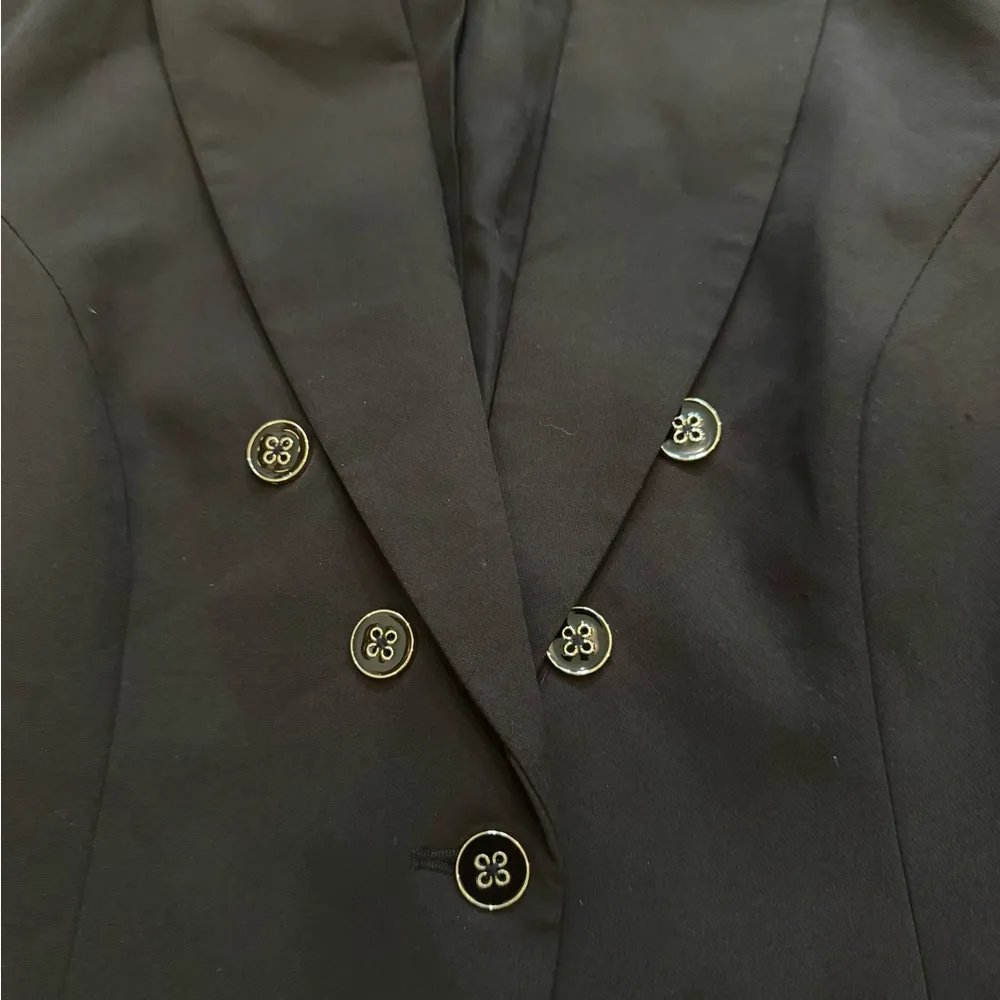 Nanette Lepore Black Gold Button Blazer Classic Double Breasted Office Jacket 12 - Image 6