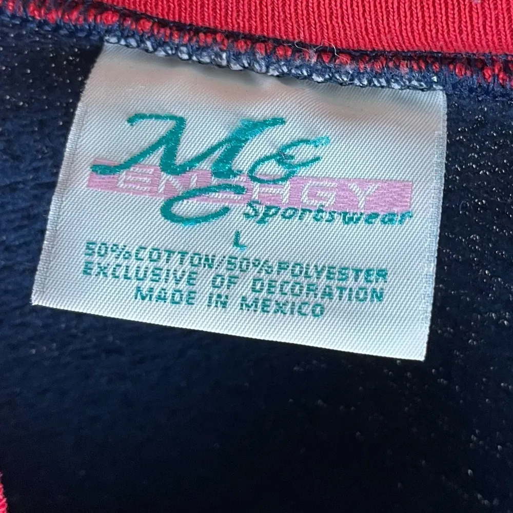 M&C Sportswear Women Large Athletic Sweatshirt Dogs Leave Pawprints Long Sleeve Blue - Image 4