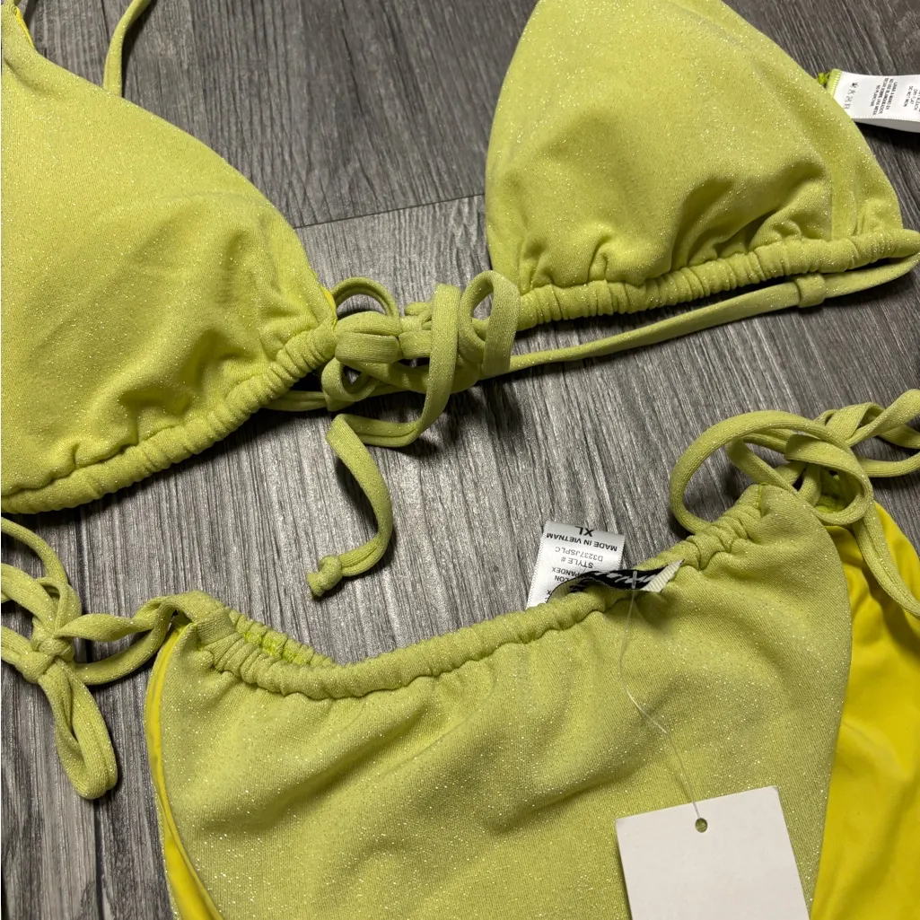 Dippin Daisys Lime Sparkle Bikini Set - Image 3