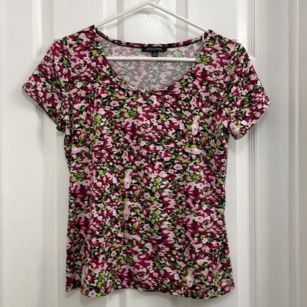 Notations Multicolored Print Top Size S - Image 3