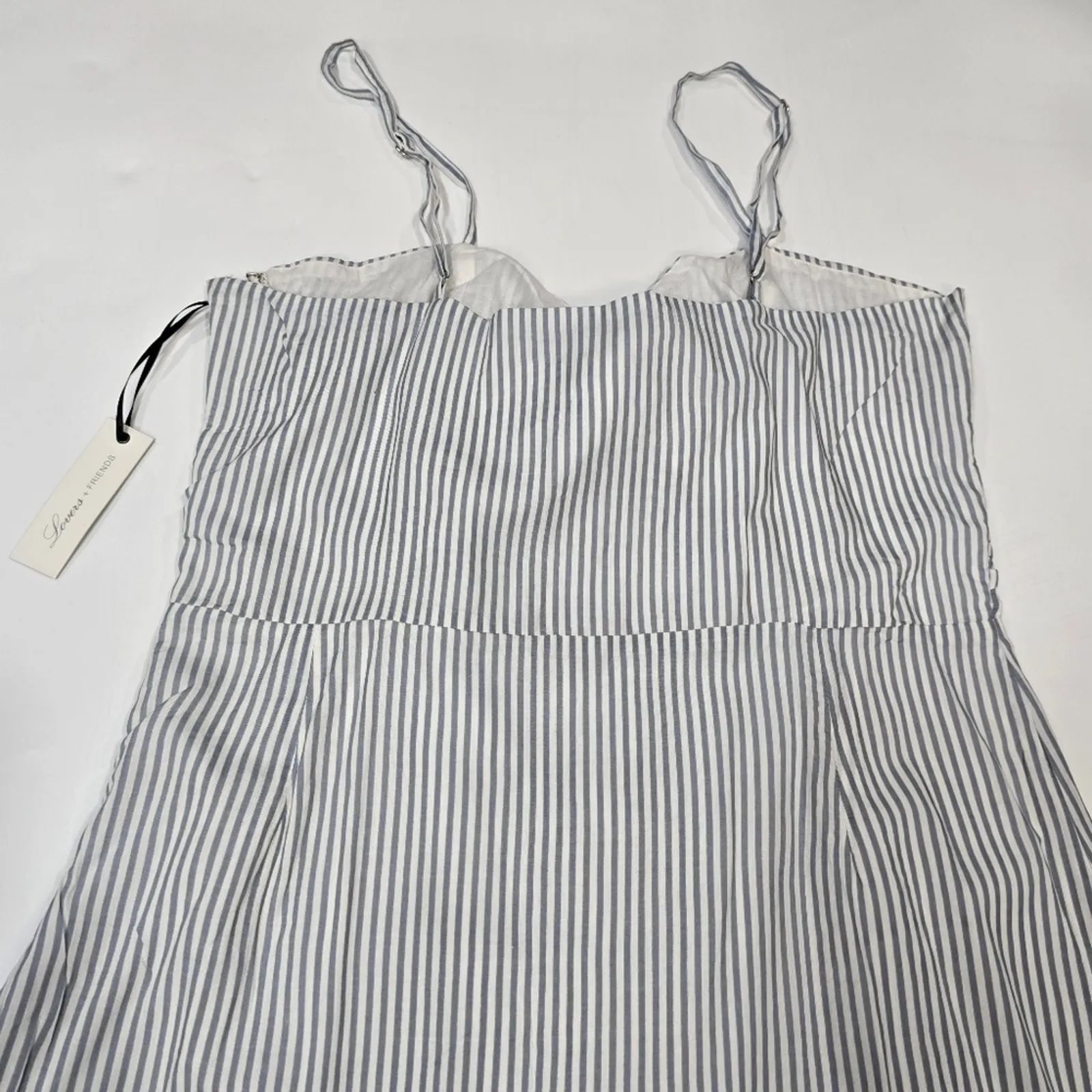 Lovers and Friends Lemon Lime Dress in Blue Jay Stripe Medium - Image 10