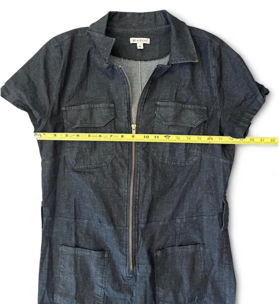 Albion City Jumpsuit Black Denim Medium - Image 4