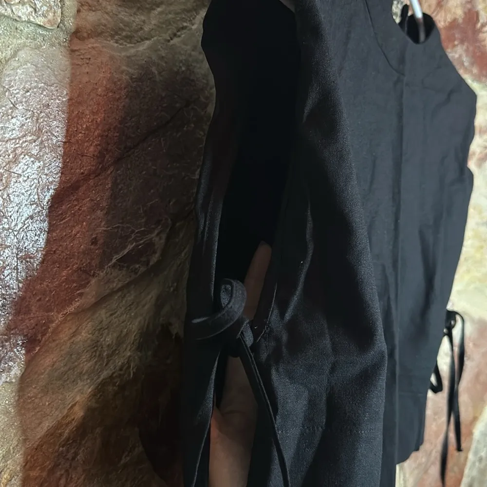 Commense Utility Linen Two Piece Wide Leg Pants Set size M black Size M - Image 8